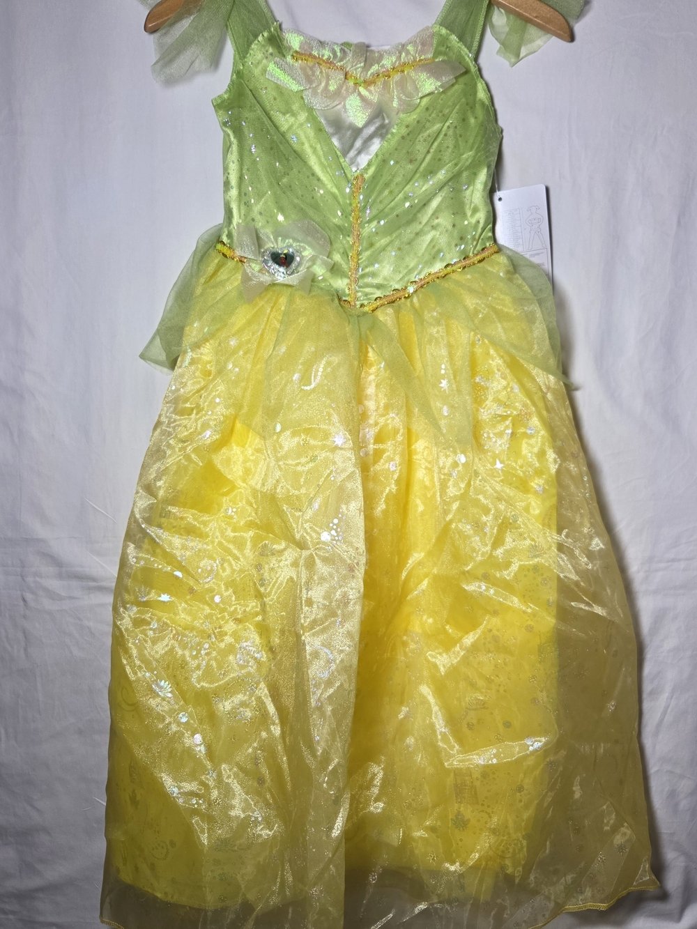 Disney Green and Yellow Fairy Princess Costume Dress